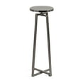 thumbnail image 5 of Kate and Laurel Zia Modern Metal Round Drink Table, 9 x 9 x 23, Gray Gunmetal, Contemporary Decorative Circle Pedestal Table for Living Room Display and Storage, 5 of 8
