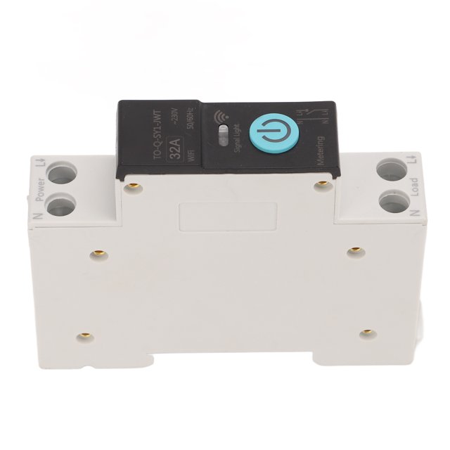 Disyuntor de Riel Din Disyuntor de Riel Din Cobre Pa66 Disyuntor de Riel Din Negro Interruptor Wifi Inteligente Control Remoto de Teléfono Móvil 3 Modos de Temporización para