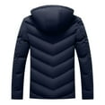 thumbnail image 4 of Fesfesfes Winter Coat for Men's Fashion Fall And Winter Fashion Warm Hooded Casual Jacket Cotton Clothes, 4 of 5