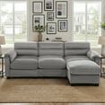 thumbnail image 6 of Bonzy Home Modular Sectional Sofa With Ottoman, Ultra‑Comfort Seating – Configurable for Living Room & Family Room; Gray, 6 of 9