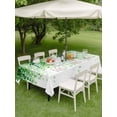 thumbnail image 4 of Outdoor Tablecloth with Umbrella Hole for Patio/Picnic/Party/Camping, Spring Green Leaves Waterproof Table Cloth Rectangle Table Cover Washable, Watercolor Country Vines Botanical (60"x 102"), 4 of 8