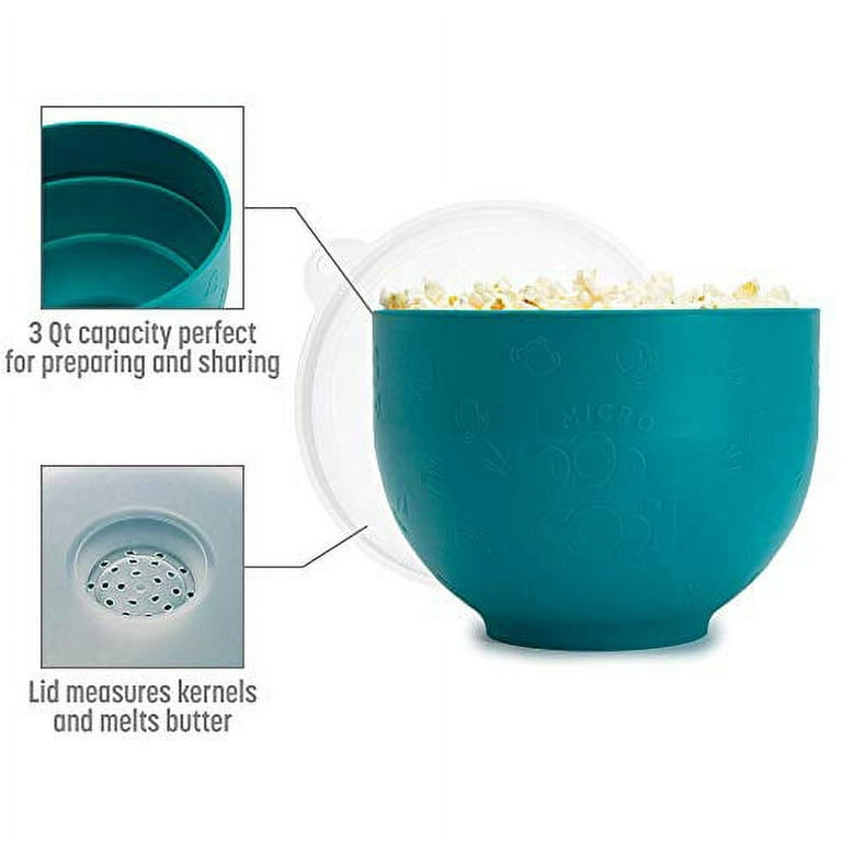 Popcorn Popper With Temperature Safe Glass, Microwave Popcorn Popper,  Multifunctional Cover, Can Be Used As A Measuring Cup, For Rv Outdoor  Camping Picnic Office Travel Back To School Supplies Beach Vacation  Essential 