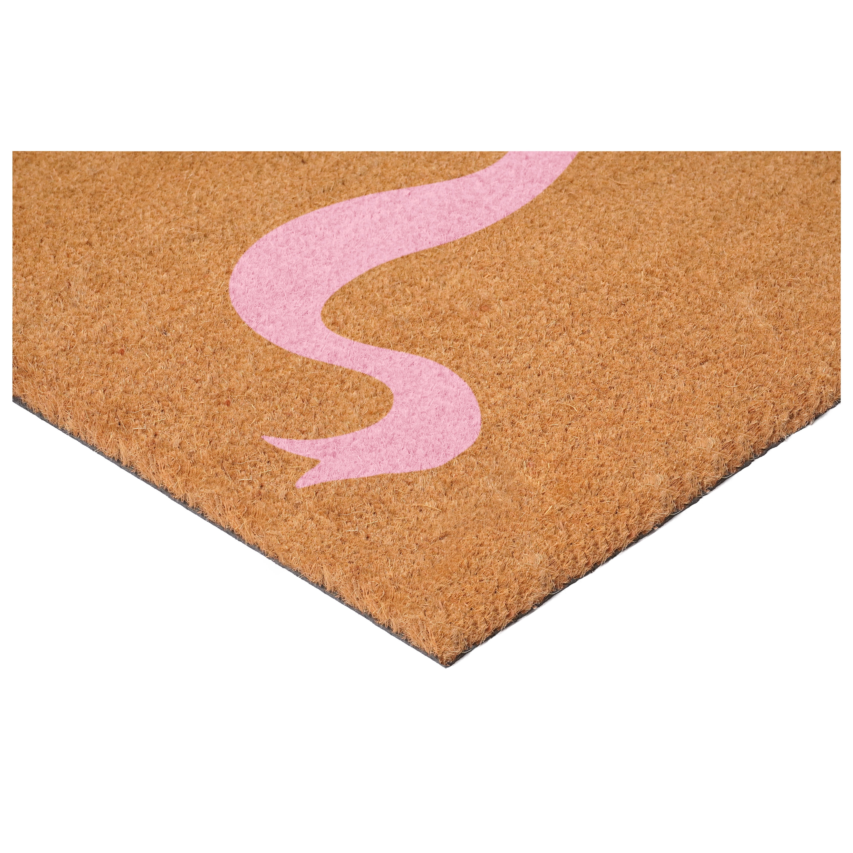 Pretty Pink bow Doormat, 17" x 29"
