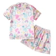 thumbnail image 4 of Toddler Girl Outfit Toddler Boys Girls Short Sleeve Prints Tops T Shirt Shorts Casual Outfits Toddler Summer Clothes Girls Multicolour 2 Years-3 Years, 4 of 7