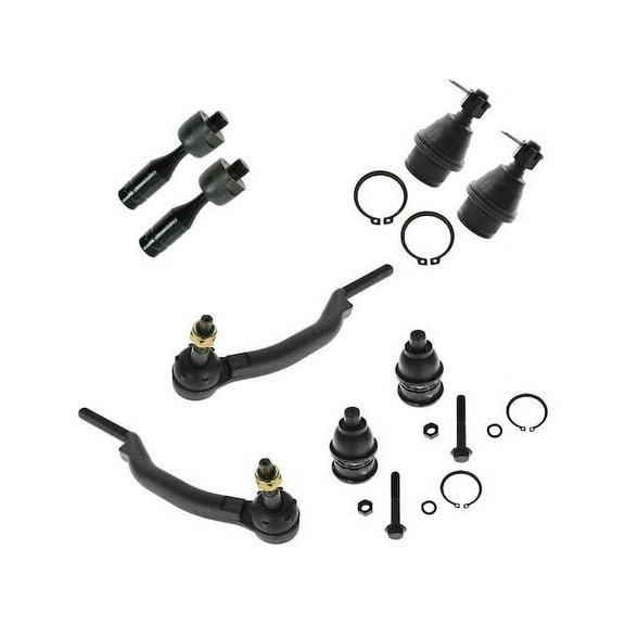 Front Ball Joint and Tie Rod End Kit 8 Piece - Compatible with 2004 - 2007 Buick Rainier 2005 2006