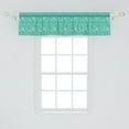 thumbnail image 2 of Ambesonne Fish Window Valance, Outline Doodle Marine Items, 42" x 12", Turquoise and White, 2 of 3