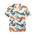 thumbnail image 4 of HANMUN Men's Summer Short Sleeve Button Down Shirts Wrinkle Free Casual collar Shirt，Size S-252XL made in USA, 4 of 4