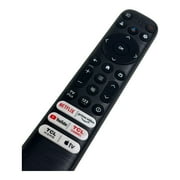 OEM Replacement Google Voice Remote Control RC813 for TCL Android TV Mini-LED QLED 4K UHD Smart TV with 6 Shortcut Buttons Netlfix/Prime/YouTube/TCL/AppleTv Buttons