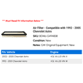 thumbnail image 2 of Air Filter - Compatible with 1992 - 2005 Chevy Astro 1993 1994 1995 1996 1997 1998 1999 2000 2001 2002 2003 2004, 2 of 2