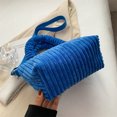 thumbnail image 4 of Bolsa de hombro de pana Moda Otoño Invierno de cubo para fiesta (Azul oscuro) Likrtyny Para Estrenar, 4 of 9
