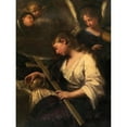 thumbnail image 2 of Lorenzo Pasinelli 19x24 Gold Ornate Framed and Double Matted Museum Art Print Titled - The Penitent Mary Magdalene Accompanied by an Angel Playing a Violin Behind, 2 of 4