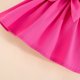 thumbnail image 3 of Chaqueta de rayas de traje de Color sólido de manga larga para niñas pequeñas de verano, vestido con tirantes y , conjunto de trajes de dos piezas para ropa de,blazer moda（Rosa， 3-4 años), 3 of 5