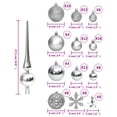 thumbnail image 4 of vidaXL 111 Piece Christmas Bauble Set Silver Polystyrene, 4 of 5