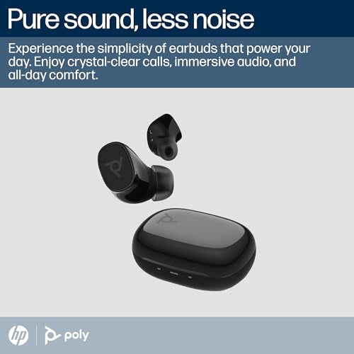 POLY VOYAGER FREE 20 TRUE WIRELESS EARBUDS WORKS WITH PC/MOBILE PBVF20 - BLACK