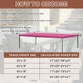thumbnail image 2 of Mantel ajustado para mesa rectangular de 8 pies, cubre mesa de poliéster lavable de spandex con borde elástico para picnic, camping, patio y exteriores (96"x30", rojo rosa), 2 of 6