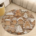 thumbnail image 6 of Christmas My Favorite Gingerbread Cookies Round Carpet Circle Rug Outdoor Patio Area Rug Washable Large Area Rugs Hallway Room Decor Fitness Mats, 6 of 8