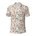 thumbnail image 2 of Daiia Floral Pattern Men’s Polo Shirts,Solid Deck Shirt,Classic Fit, Breathable Cotton Polo for Casual and Sport Wear-Medium, 2 of 7
