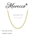 thumbnail image 4 of Mevecco 18k Gold Vacuum Plated Dainty Laser Cut Flat Ball Chain Choker Necklace for Women, 4 of 5