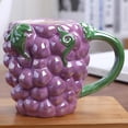 thumbnail image 3 of Cute Ceramic Coffee Mug Funny Ceramic Mug for Household Wedding Housewarming Grape, 3 of 8