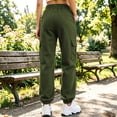 thumbnail image 5 of Lopecy-Sta Pants for Women Jogger Cargo Pants Elastic Drawstring Waist Multi Pockets Relaxed Fit Daily Wear Workout Trousers for All Seasons, 5 of 7