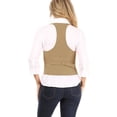 thumbnail image 3 of Women's Casual Button Down Racerback Belt Slim Fitted Tuxedo Suit Vest Top S-3XL, 3 of 5