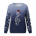 thumbnail image 4 of Zylarhe Girls Hoodies & Sweatshirts Christmas Cozy Pullover Sweater for Kids Casual Fashion 7-8 Years Navy, 4 of 4