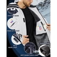 thumbnail image 5 of TACVASEN Men's Winter Waterproof Ski Jackets with Hooded Windproof Fleece Warm Snow Coat with Multi-Pockets For Hiking and Snowboarding ,White,M, 5 of 6