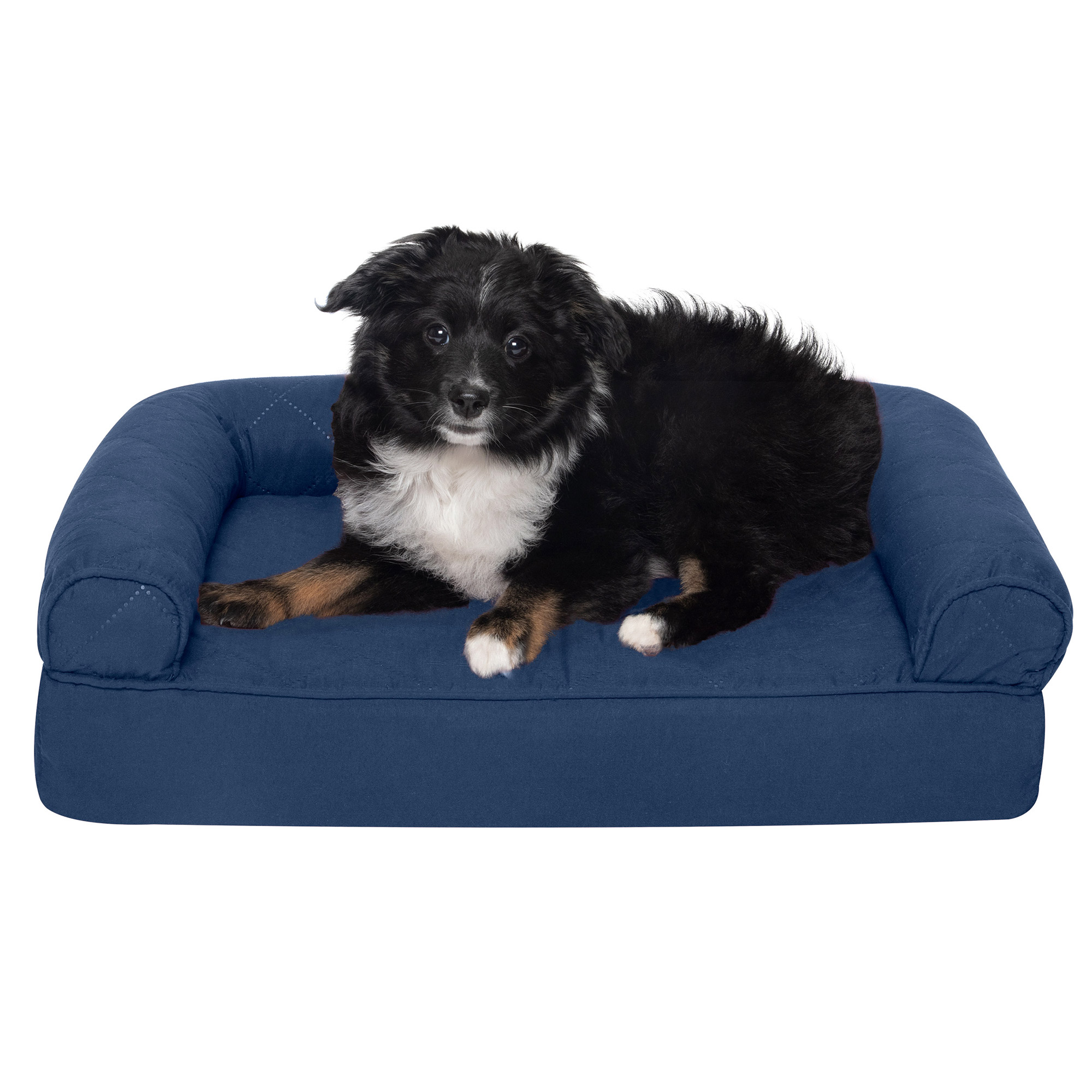 FurHaven | Orthopedic Quilted Sofa Pet Bed for Dogs & Cats, Navy, Small - image 5 of 13