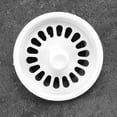thumbnail image 5 of Food Waste Stopper Lock Sink Drain Strainer 3.1" Dia White Black Plastic, 5 of 8