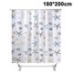 thumbnail image 1 of Cortinas de ducha semitranslúcidas con motivos oceánicos y ganchos para cortinas (estilo 1), 1 of 3