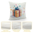 thumbnail image 4 of Nawypu  Pillowcase  Happy Birthday DIY Add Name Cute Personalized Customized  Square Throw Pillow Covers Protector Pillow Sham Pillow Case with Zipper, 4 of 5