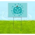 thumbnail image 1 of This Is A Teal Zone (18" x 24") Yard Sign, Includes Metal Step Stake, 1 of 6