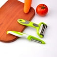 thumbnail image 2 of Pelador 3 en 1: ideal para pelar papas, zanahorias y varias frutas y verduras. Adecuado tanto para diestros como para zurdos, mango antideslizante - 2 piezas TUNC Sencillez, 2 of 5