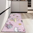 thumbnail image 4 of Pink Unicorn Castle Pattern Kitchen Rug Mat,Kitchen Runner Rugs Non Skid Washable,Decorative Kitchen Floor Mats for Kitchen,Sink,Laundry,17"X47", 4 of 5