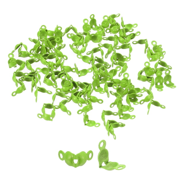 Unique Bargains 200pack Open Bead Tips Knot Covers for Jewelry Making DIY Crafts, Green