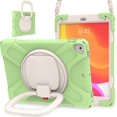 thumbnail image 2 of Funda con soporte de anillo ajustable para iPad de 9,7 pulgadas (2018) con correa para el hombro, gran soporte de anillo ajustable, protección contra golpes., 2 of 5