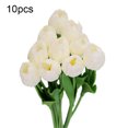 thumbnail image 1 of Flores artificiales para el hogar, oficina, simulación, decoración floral, banquete de boda, adorno de flores falsas, blanco 10 Piezas Speravity HA9005-01B, 1 of 6