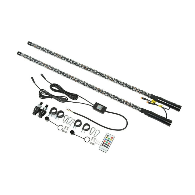 Lumière Fouet Chasing, 3 Pieds 300 Motifs 366 Modes 2 Pcs Lumière Fouet LED pour Bateau pour ATV pour Camion