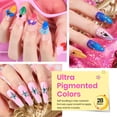 thumbnail image 3 of Set de esmaltes de uñas en gel con forma de escarabajos, 20 colores, con pegatinas y diamantes de imitación, 3 of 9
