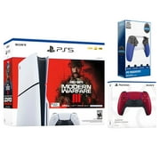 Sony PlayStation 5 Slim Disc Call of Duty Modern Warfare 3 Bundle with Extra Volcanic Red Controller and Surge Trigger Kit