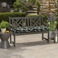 thumbnail image 2 of ARDEN Outdoor Plush Modern Tufted Bench Cushion, 48 x 18, Water Repellent, Fade Resistant, Tufted Bench Cushion for Bench and Swing 48 x 18, Ashland Black Jacobean, 2 of 7