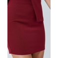 thumbnail image 5 of High Waist Burgundy Slim Fit Mini Skirt, 5 of 5