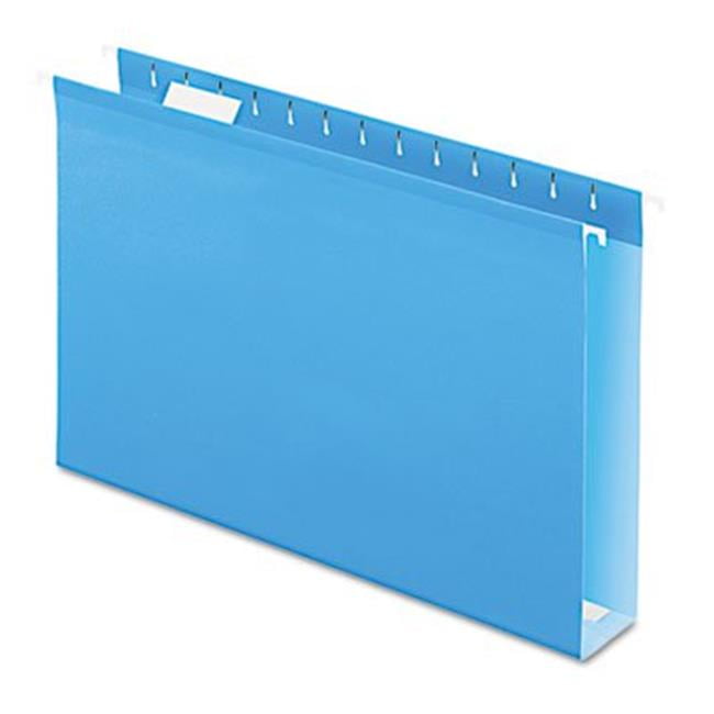 2" Capacity Reinforced Hanging File Folders Legal Blue 25/Box