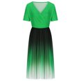 thumbnail image 4 of SMihono Robe Bohème d'Été pour Femmes Grande Taille Robe d'Été pour Femmes Décontractée Col Rond Dégradé Imprimé Manches Courtes Robe de Plage Robe de Fête, 4 of 6