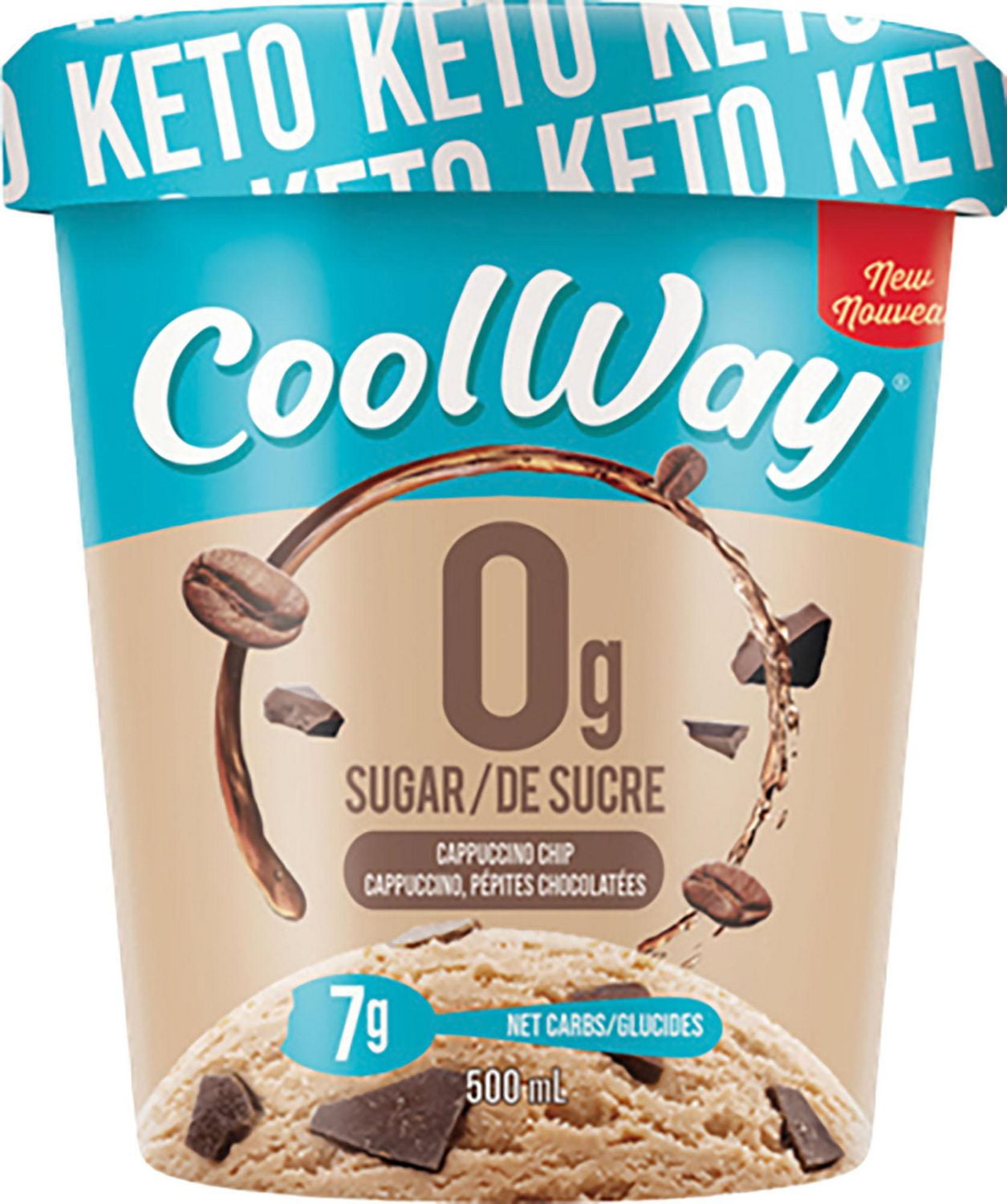 CoolWay Cappuccino Flake Keto Contenance 500 ml