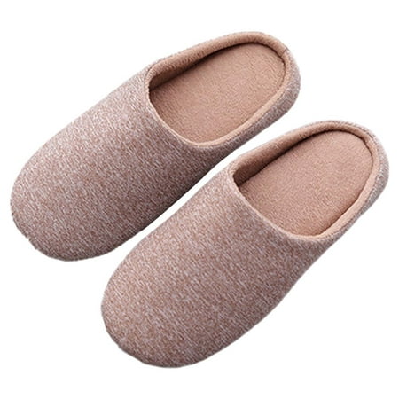

Womens Breathable Cotton House Slide Slippers Soft Comfy Bedroom Memory Foam Scuff Size 5-13