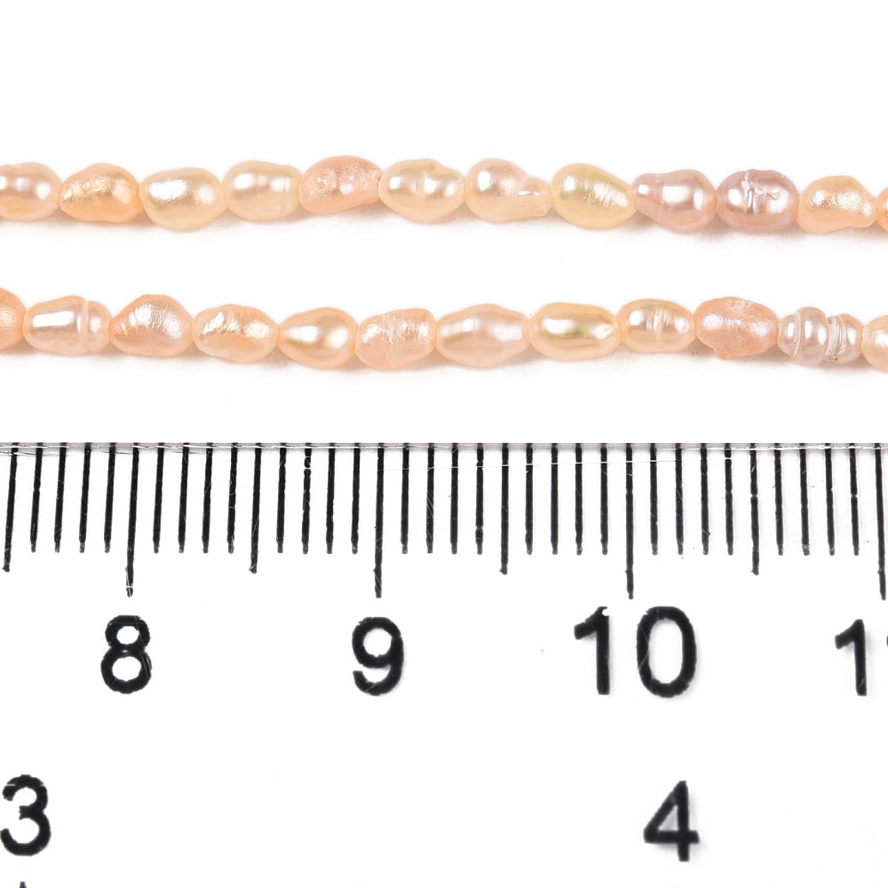 Natural Cultured Freshwater Pearl Beads Strands Rice Mixed color 2.5~4.5x1.5~2.5mm Hole: 0.5mm 79~81pcs/strand 13.78 inch(35cm)