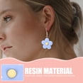 thumbnail image 3 of BRIGHTFUFU 7 pares de pendientes colgantes de resina con flores para mujer, 3 of 8