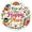 White1, variant on Round Reading Corner Rug Colorful Book Themed Circular Area Rug Soft Non Velvet Play Mat For Bedroom Playroom Homeschool Classroom(White1-23.62")