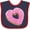 Navy and Red, variant on Inktastic Heart Shaped Donut with Pink Icing and Sprinkles Boys or Girls Baby Bib